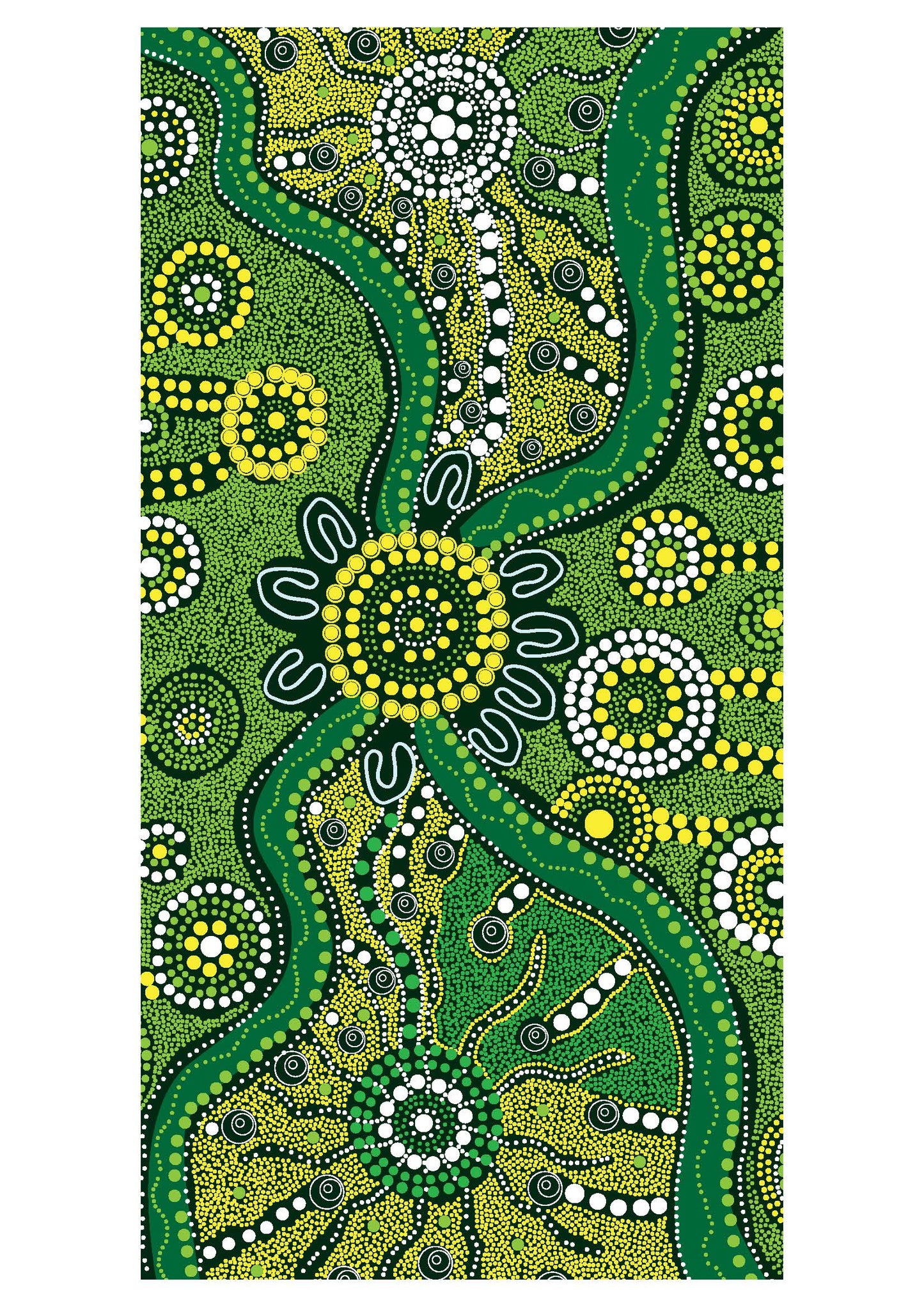 Posters - Print On Demand - Blue Inlets Green & Gold