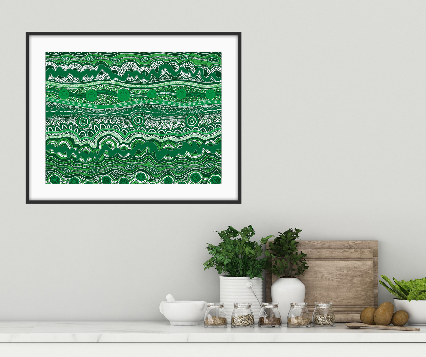 Art Rag - Print On Demand - Layers Green