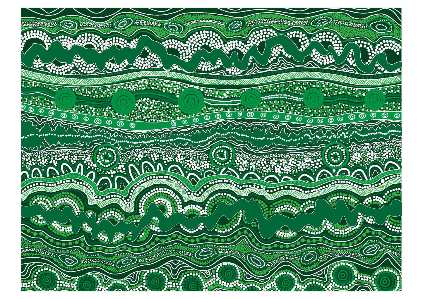 Art Rag - Print On Demand - Layers Green
