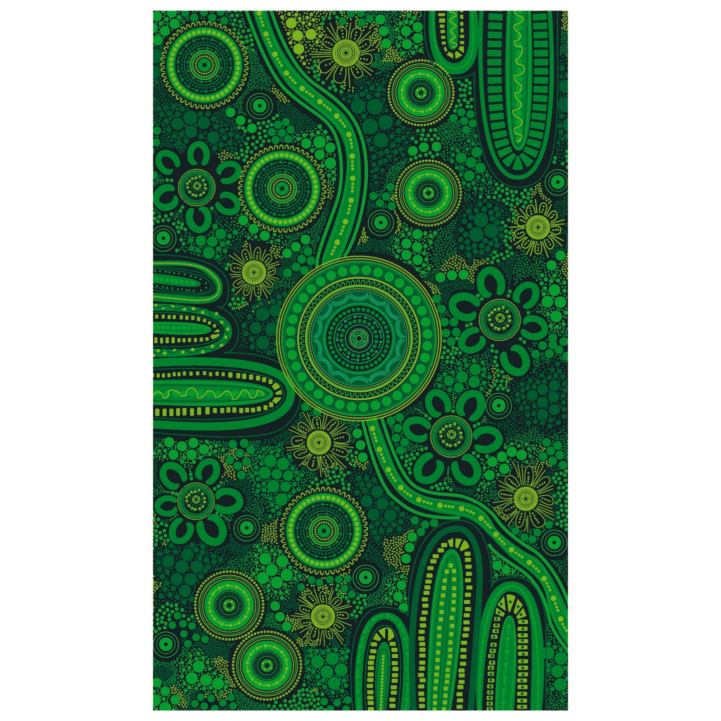 Canvas - Print On Demand - Songlines Journey Green