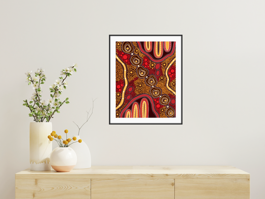 Art Rag - Print On Demand - Blue Gum Dharug Red