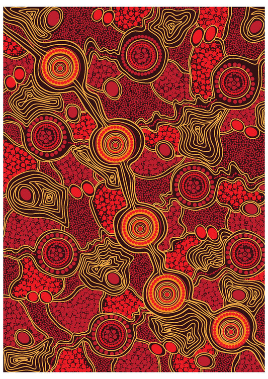 Canvas - Print On Demand - Land Links Red & Black